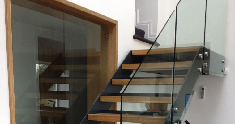 glass staircase