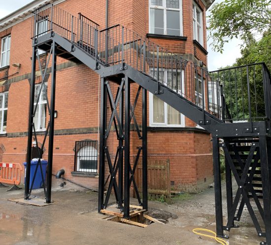 Installing a fire escape for Lime House Care Home